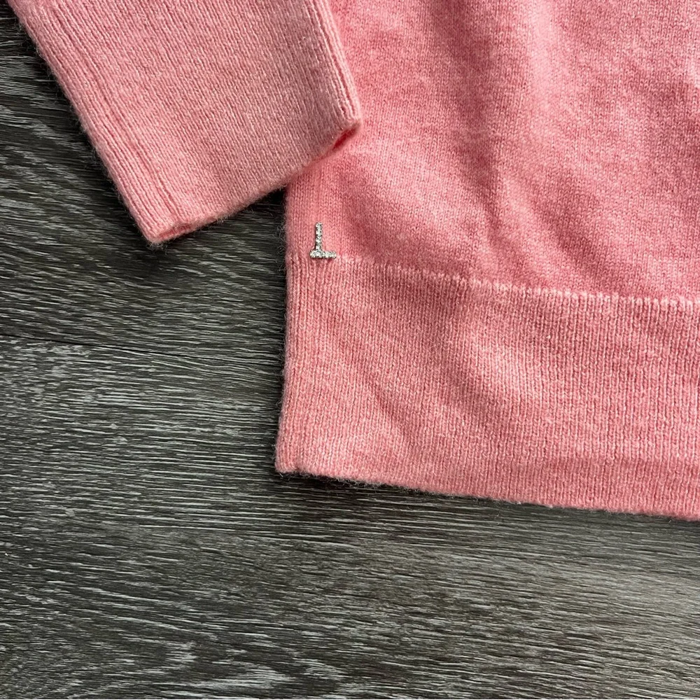 Lafayette 148 New York 100% Cashmere Turtleneck Sweater in Altrosa Pink - Picture 5 of 7
